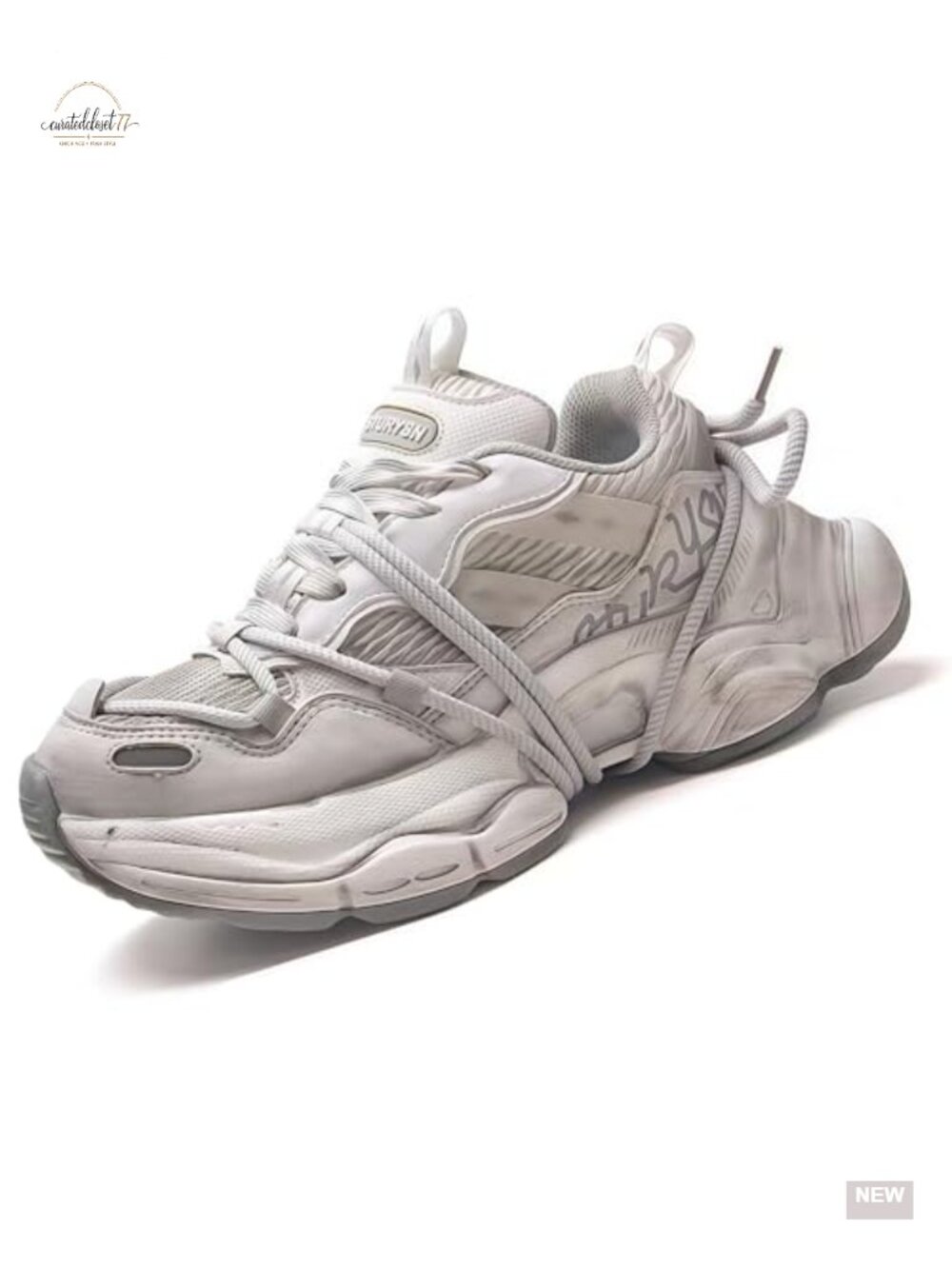 Chunky Platform Sneakers Faux Leather Mesh 2.7in Height Walking Shoes